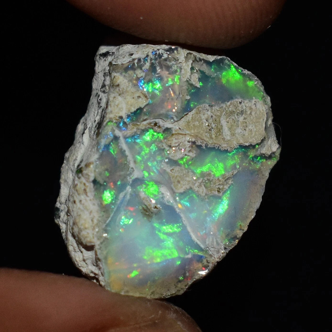 Natural White Opal Rough 9.10 CTS, Ethiopian Welo Opal Raw Gemstone For Jewelry