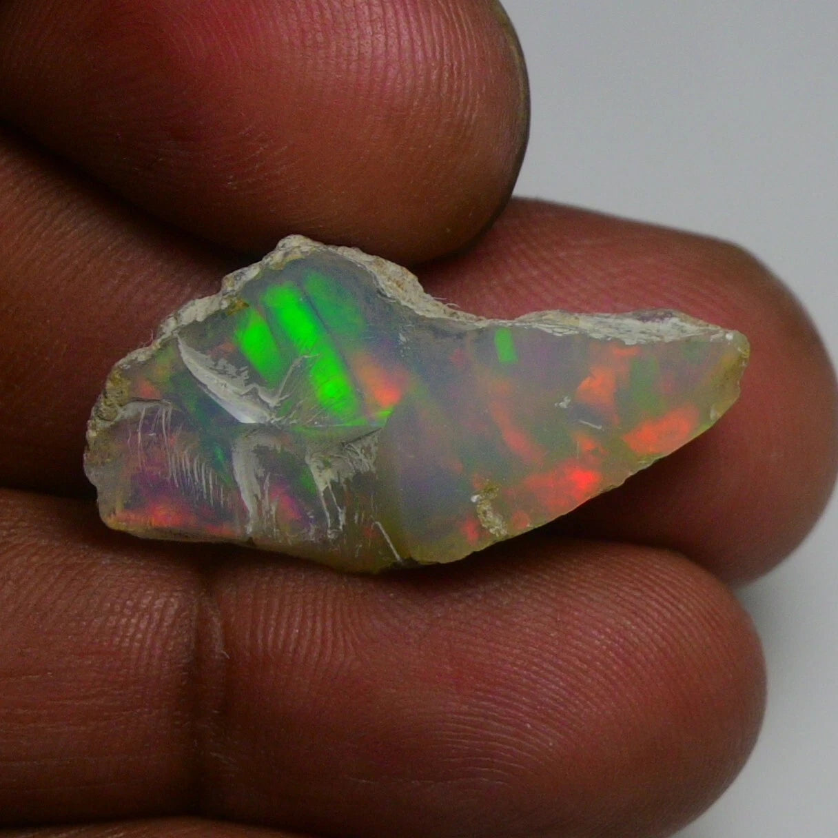 Natural White Opal Rough 11.30 CTS, Ethiopian Welo Opal Raw Gemstone For Jewelry