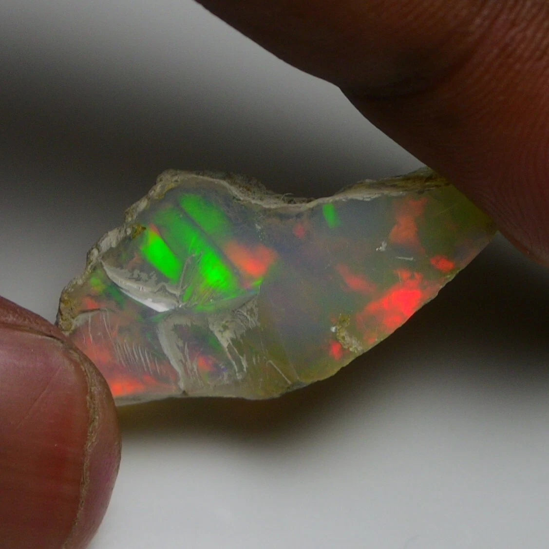 Natural White Opal Rough 11.30 CTS, Ethiopian Welo Opal Raw Gemstone For Jewelry