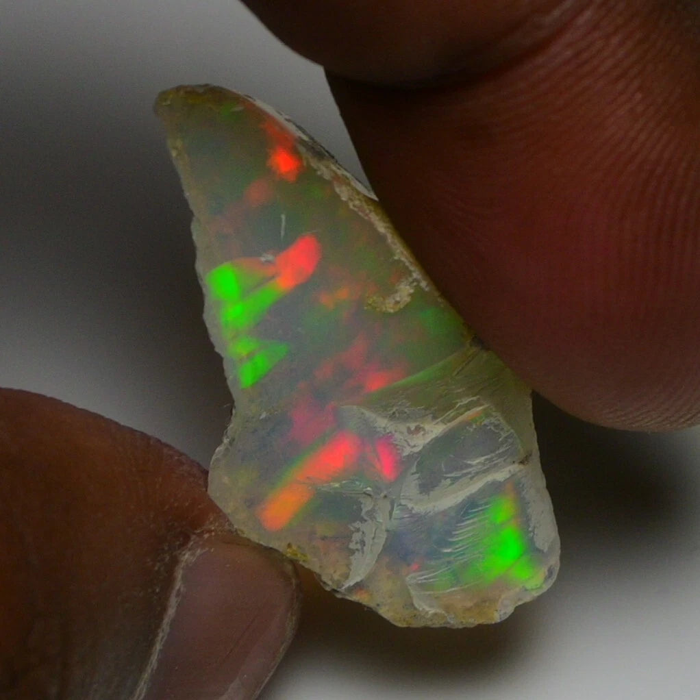 Natural White Opal Rough 11.30 CTS, Ethiopian Welo Opal Raw Gemstone For Jewelry