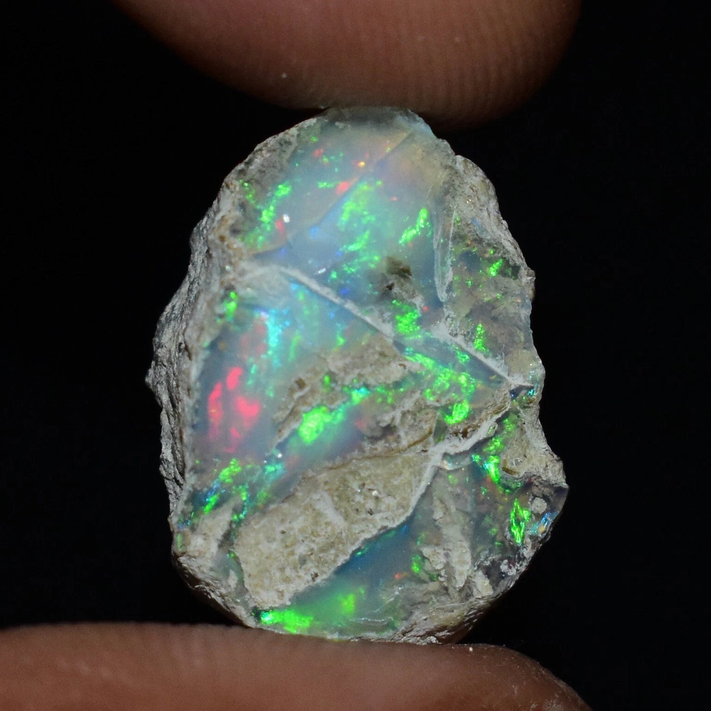Natural White Opal Rough 9.10 CTS, Ethiopian Welo Opal Raw Gemstone For Jewelry