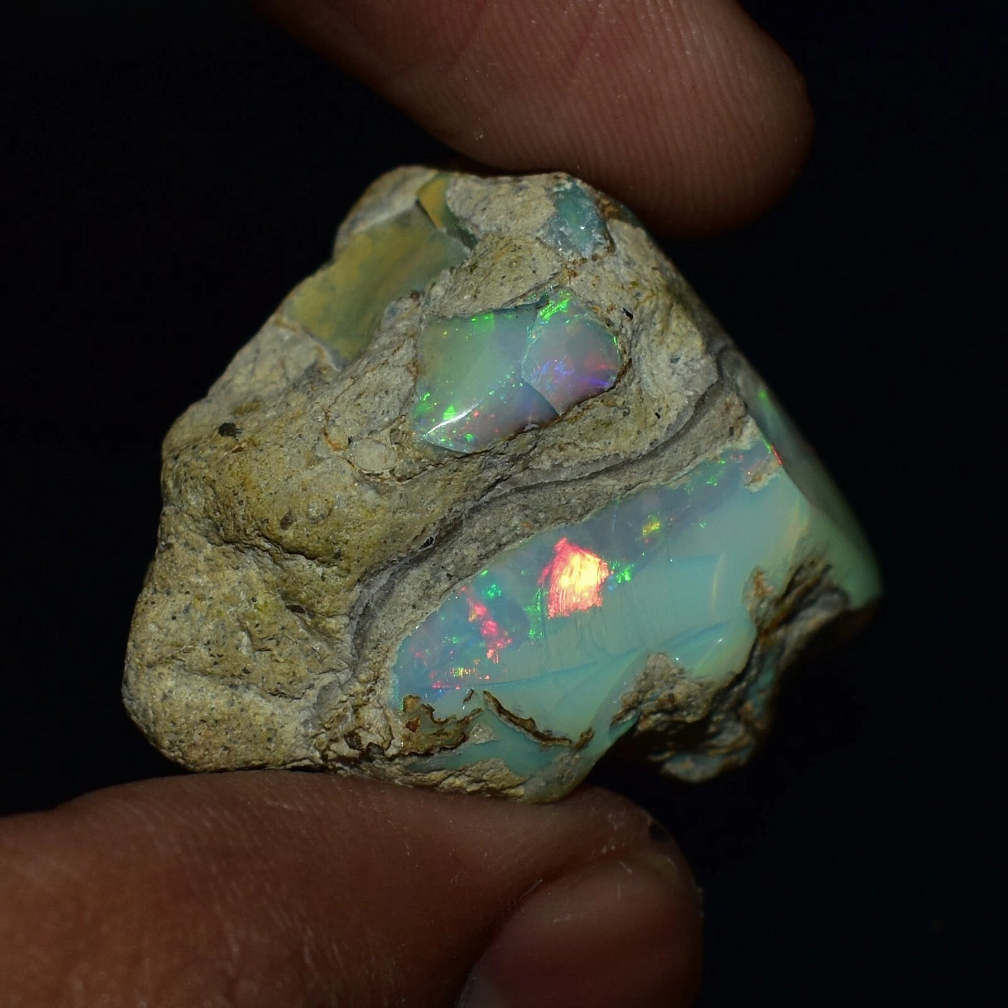 Natural White Opal Rough 58.90 CTs, Ethiopian Welo Opal Raw Gemstone For Jewelry