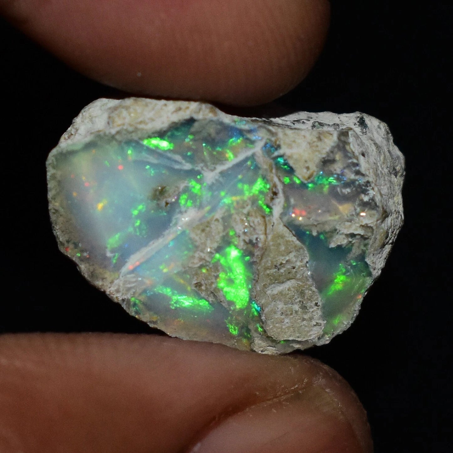 Natural White Opal Rough 9.10 CTS, Ethiopian Welo Opal Raw Gemstone For Jewelry