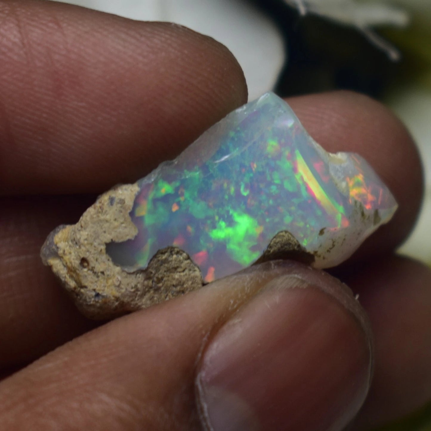 Natural White Opal Rough 8.80 CTs, Ethiopian Welo Opal Raw Gemstone For Jewelry
