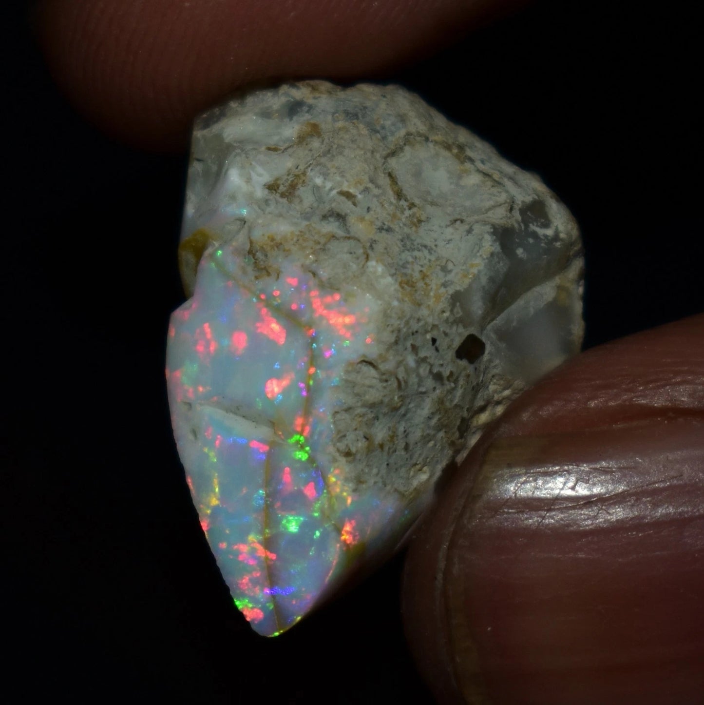 Natural White Opal Rough 11.40 CTS Ethiopian Welo Opal Raw Gemstone For Jewelry