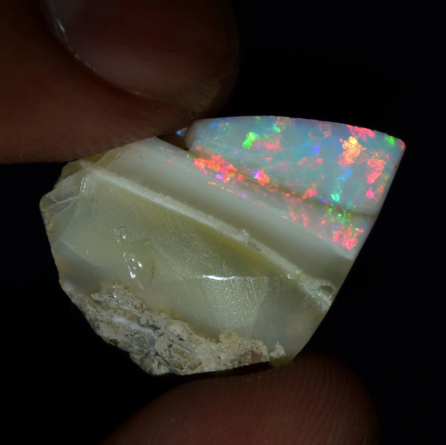 Natural White Opal Rough 11.40 CTS Ethiopian Welo Opal Raw Gemstone For Jewelry