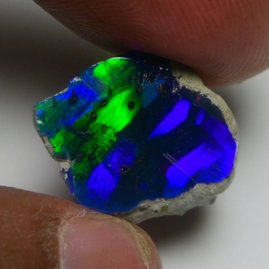 Smooth Black Opal Rough 11 Cts, Natural Ethiopian Welo Opal Raw, Jewelry Grade