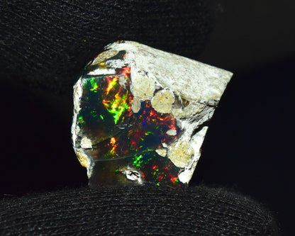 Black Opal 18.35 Carats | Natural Black Ethiopian Opal Rough - Ready for Cutting & Jewelry!