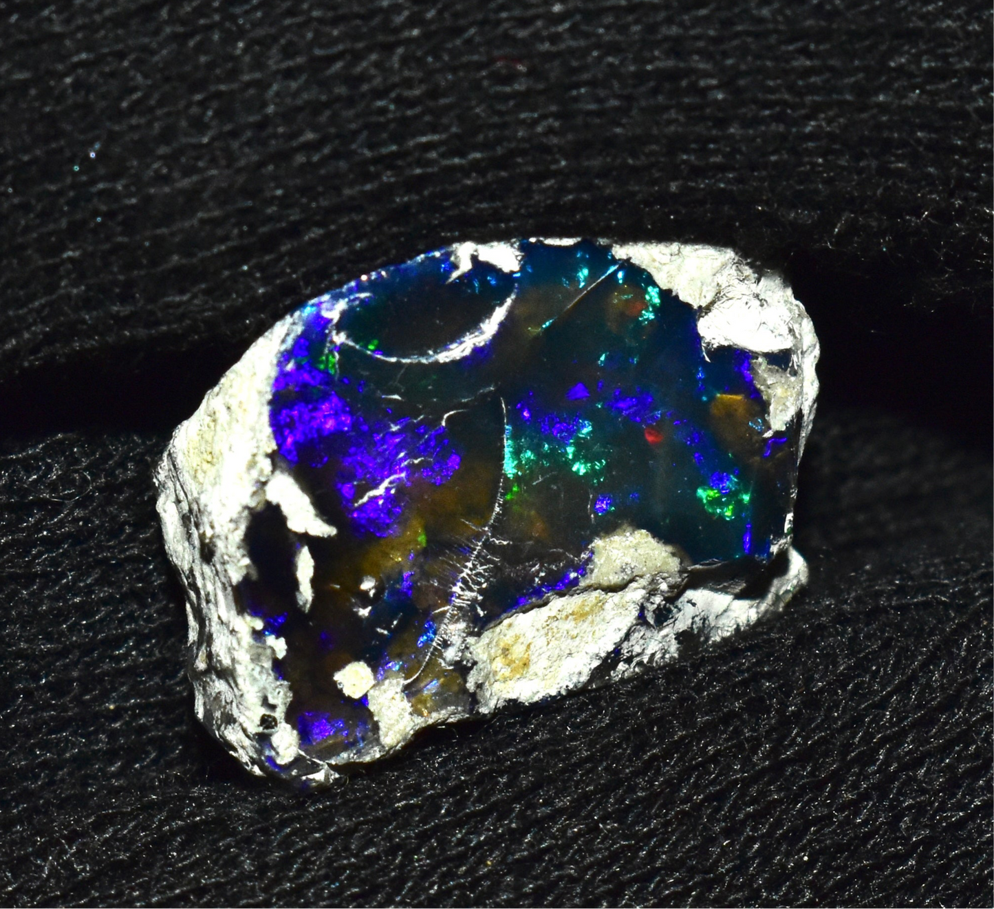 Black Opal 12.30 Carats | Natural Black Ethiopian Opal Rough - Ready for Cutting & Jewelry!