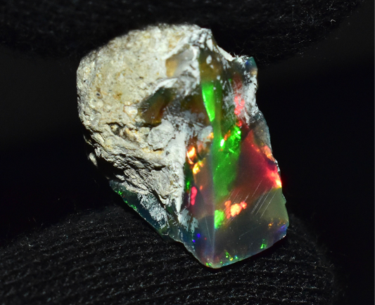 Black Opal 10.00 Carats | Natural Black Ethiopian Opal Rough - Ready for Cutting & Jewelry!