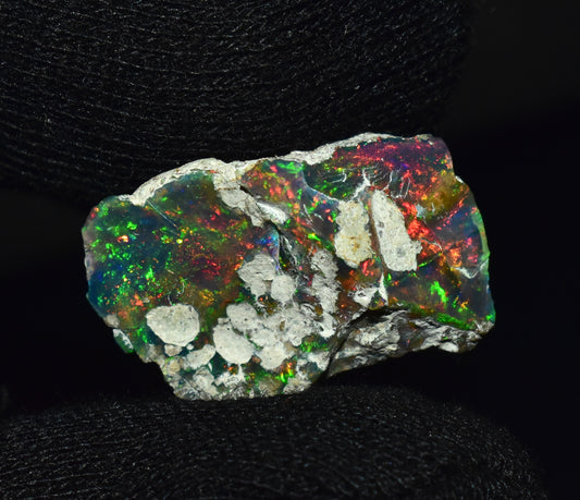 Black Opal 12.25 Carats | Natural Black Ethiopian Opal Rough - Ready for Cutting & Jewelry!