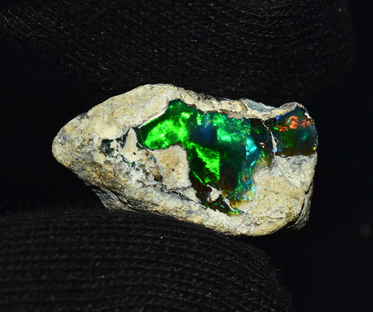 Black Opal 16.05 Carats | Natural Black Ethiopian Opal Rough - Ready for Cutting & Jewelry!
