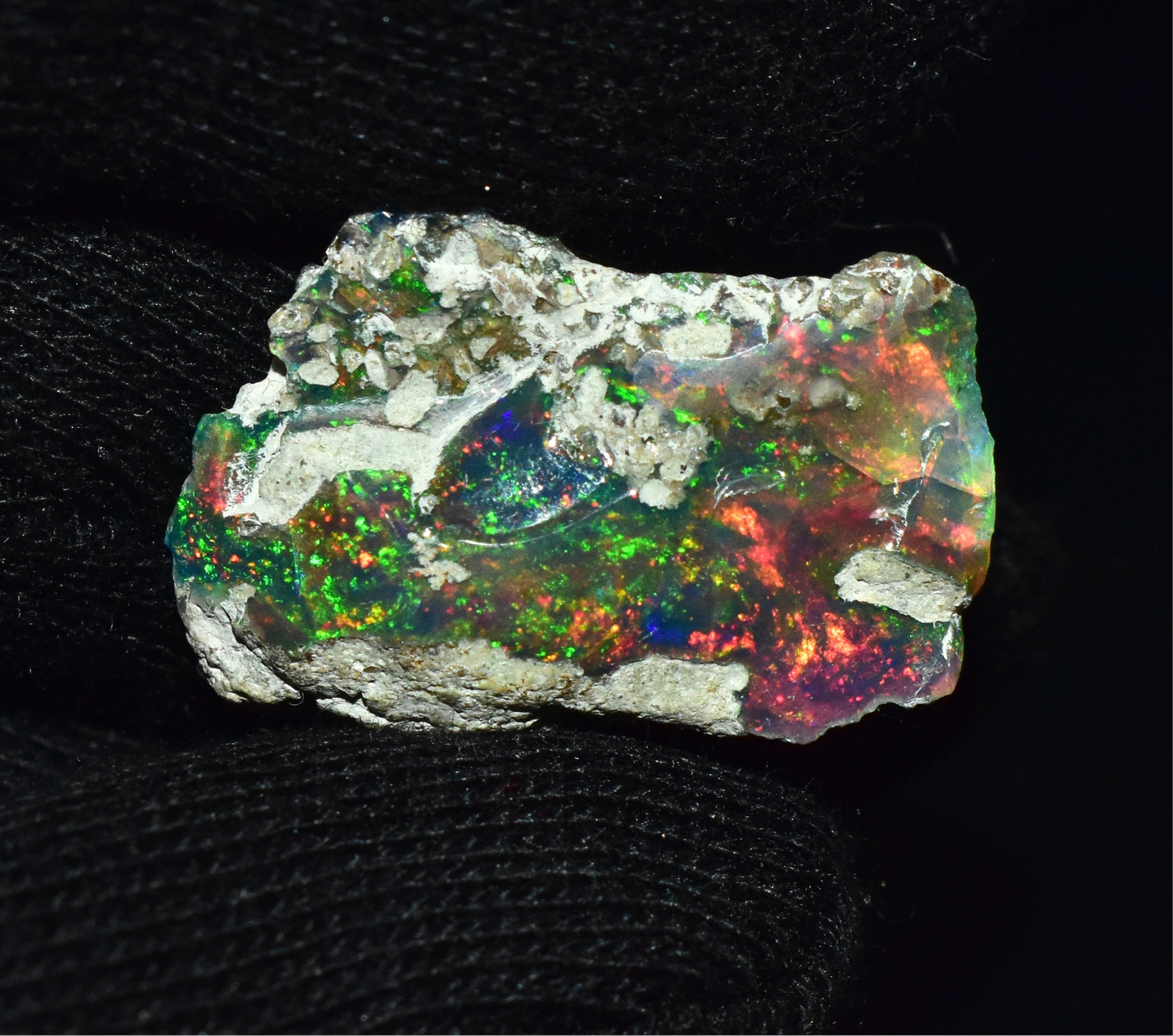Black Opal 12.25 Carats | Natural Black Ethiopian Opal Rough - Ready for Cutting & Jewelry!