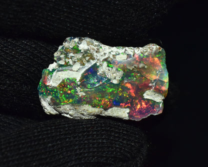 Black Opal 12.25 Carats | Natural Black Ethiopian Opal Rough - Ready for Cutting & Jewelry!