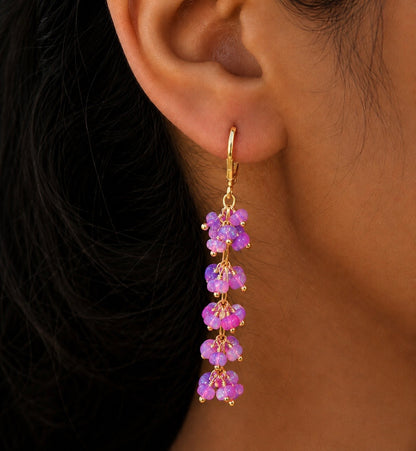 Natural Pink Ethiopian Opal Earrings – 925 Sterling Silver or 14K Gold Filled Dangle Earrings