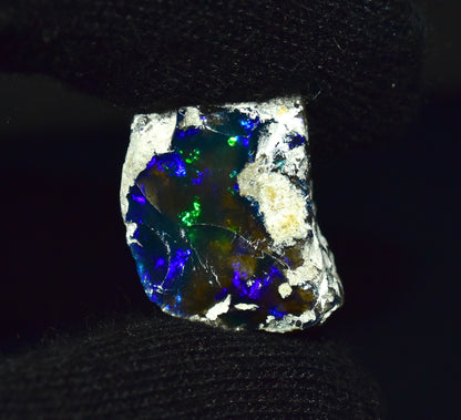 Black Opal 12.30 Carats | Natural Black Ethiopian Opal Rough - Ready for Cutting & Jewelry!