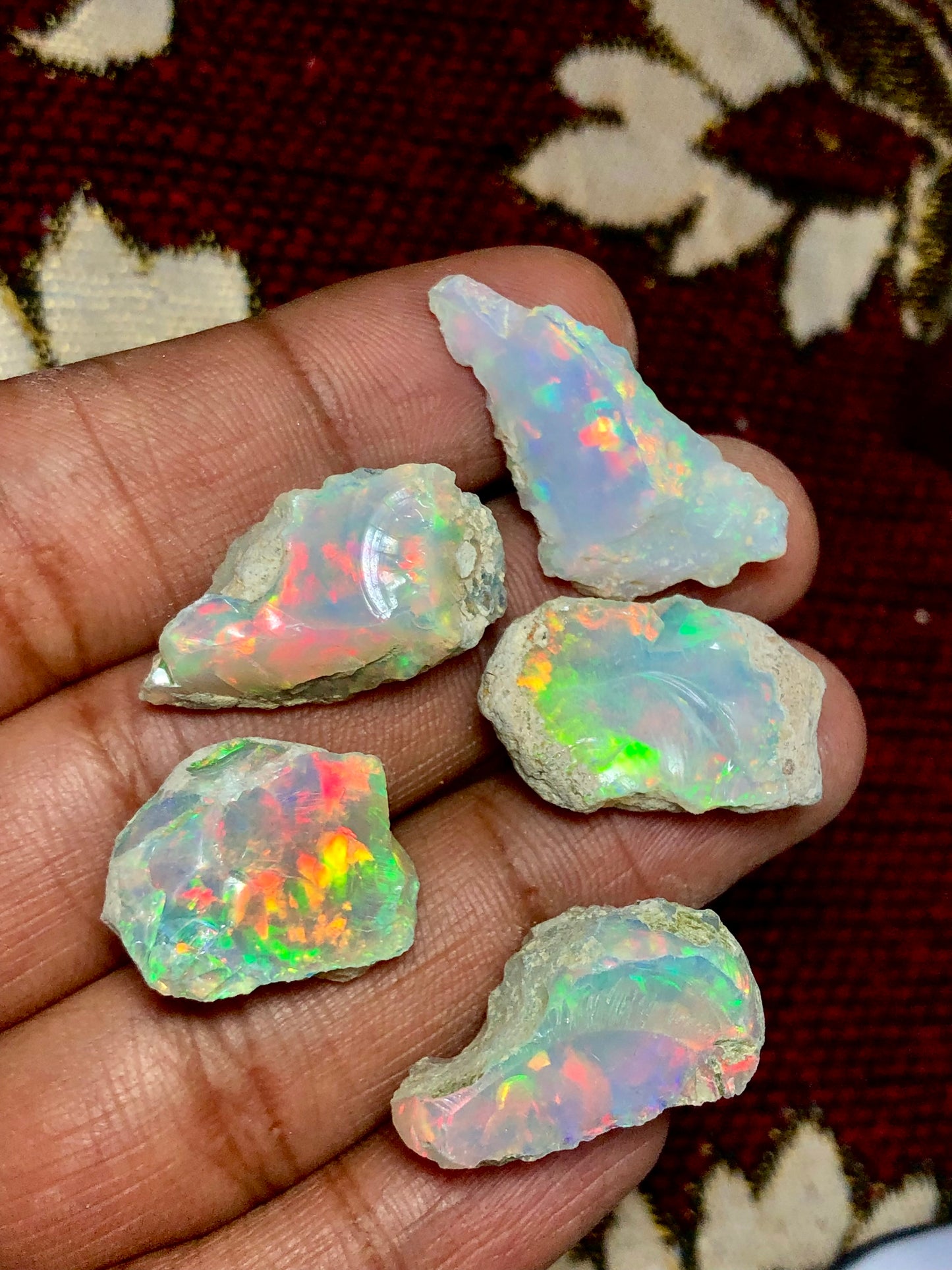 Extremely Large 5 Pieces Opal Rough | Natural Ethiopian Opal Rough Top Quality | Opal Raw Cutting & Jewelry