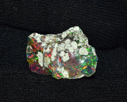 Black Opal 12.25 Carats | Natural Black Ethiopian Opal Rough - Ready for Cutting & Jewelry!