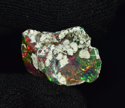 Black Opal 12.25 Carats | Natural Black Ethiopian Opal Rough - Ready for Cutting & Jewelry!