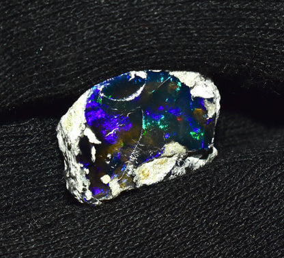 Black Opal 12.30 Carats | Natural Black Ethiopian Opal Rough - Ready for Cutting & Jewelry!