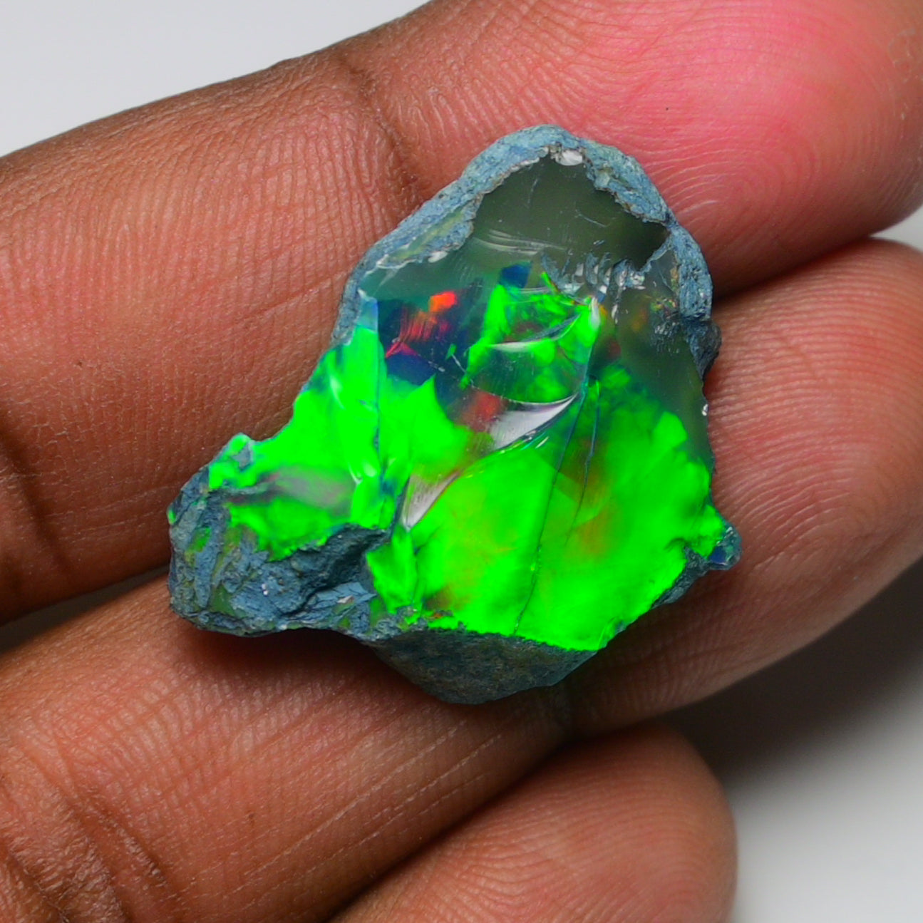 Rare Black Opal 20.95 Carats | Natural Black Ethiopian Opal Rough - Ready for Cutting & Jewelry!