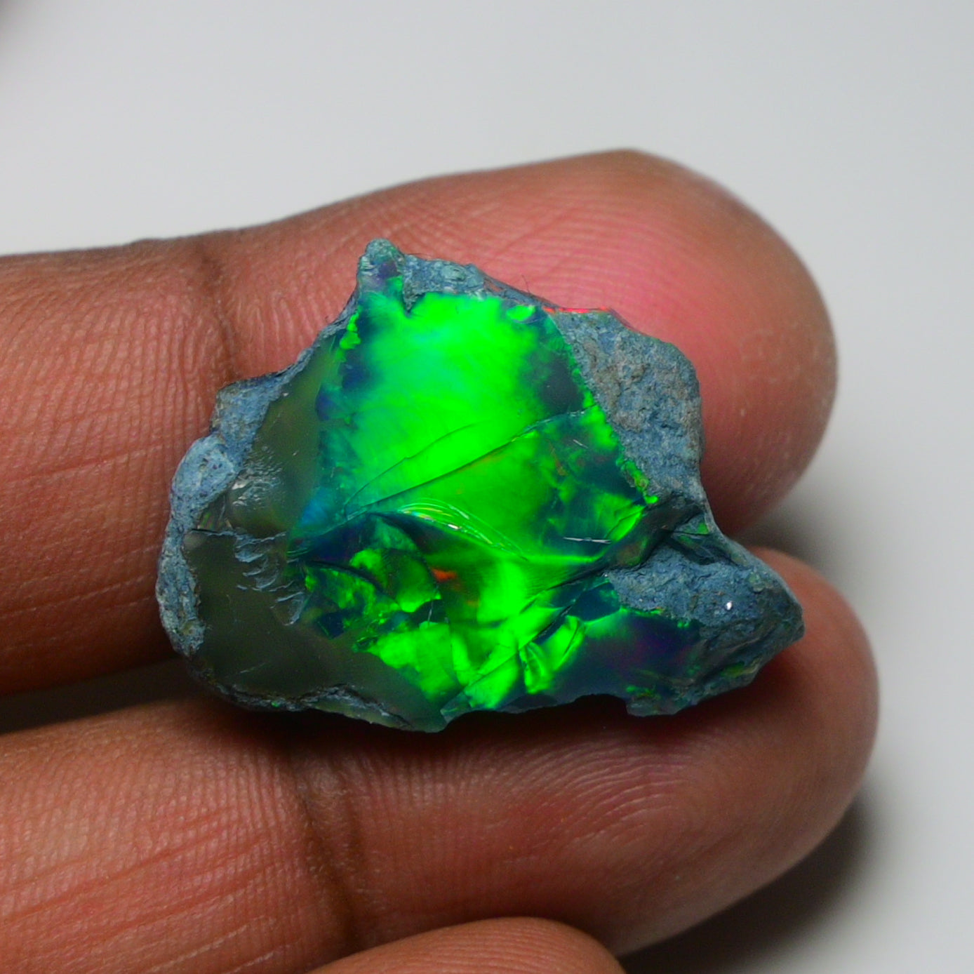 Rare Black Opal 20.95 Carats | Natural Black Ethiopian Opal Rough - Ready for Cutting & Jewelry!