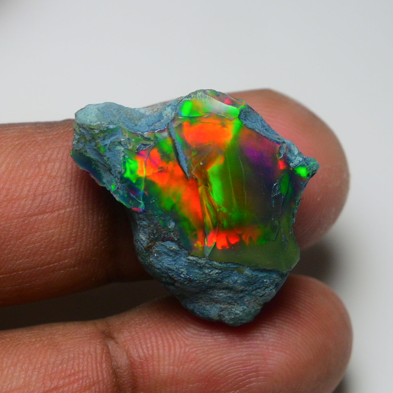 Rare Black Opal 20.95 Carats | Natural Black Ethiopian Opal Rough - Ready for Cutting & Jewelry!