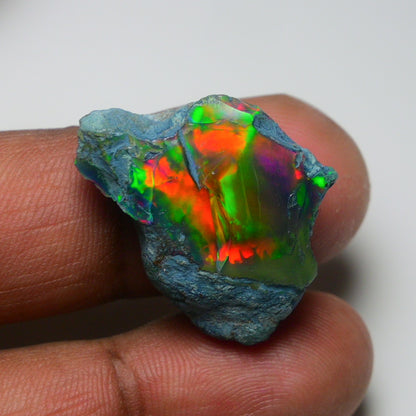 Rare Black Opal 20.95 Carats | Natural Black Ethiopian Opal Rough - Ready for Cutting & Jewelry!
