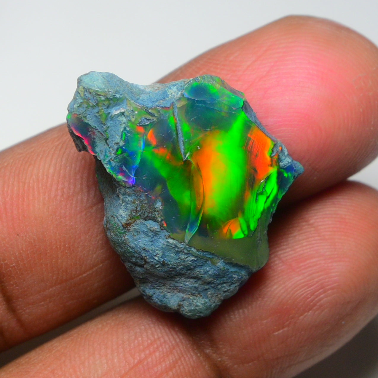Rare Black Opal 20.95 Carats | Natural Black Ethiopian Opal Rough - Ready for Cutting & Jewelry!