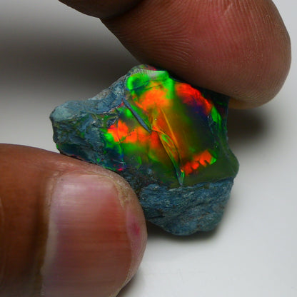 Rare Black Opal 20.95 Carats | Natural Black Ethiopian Opal Rough - Ready for Cutting & Jewelry!