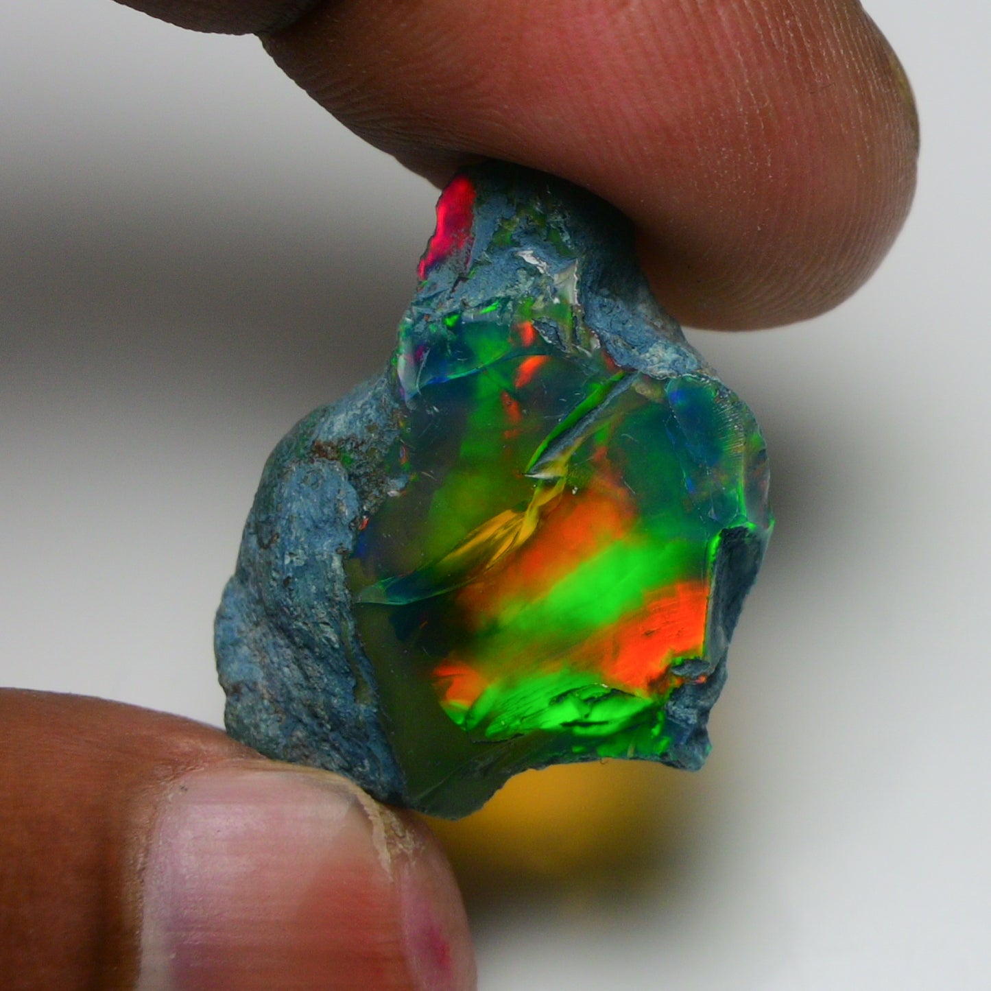 Rare Black Opal 20.95 Carats | Natural Black Ethiopian Opal Rough - Ready for Cutting & Jewelry!