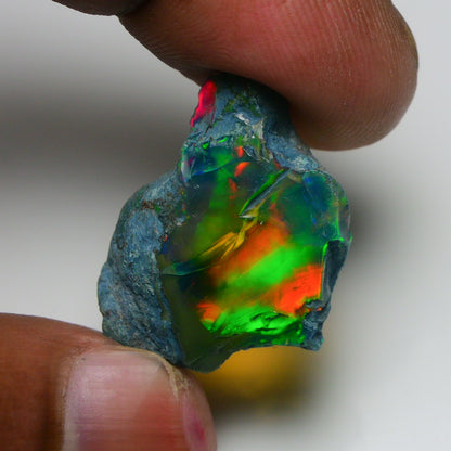 Rare Black Opal 20.95 Carats | Natural Black Ethiopian Opal Rough - Ready for Cutting & Jewelry!
