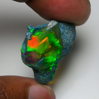 Rare Black Opal 20.95 Carats | Natural Black Ethiopian Opal Rough - Ready for Cutting & Jewelry!