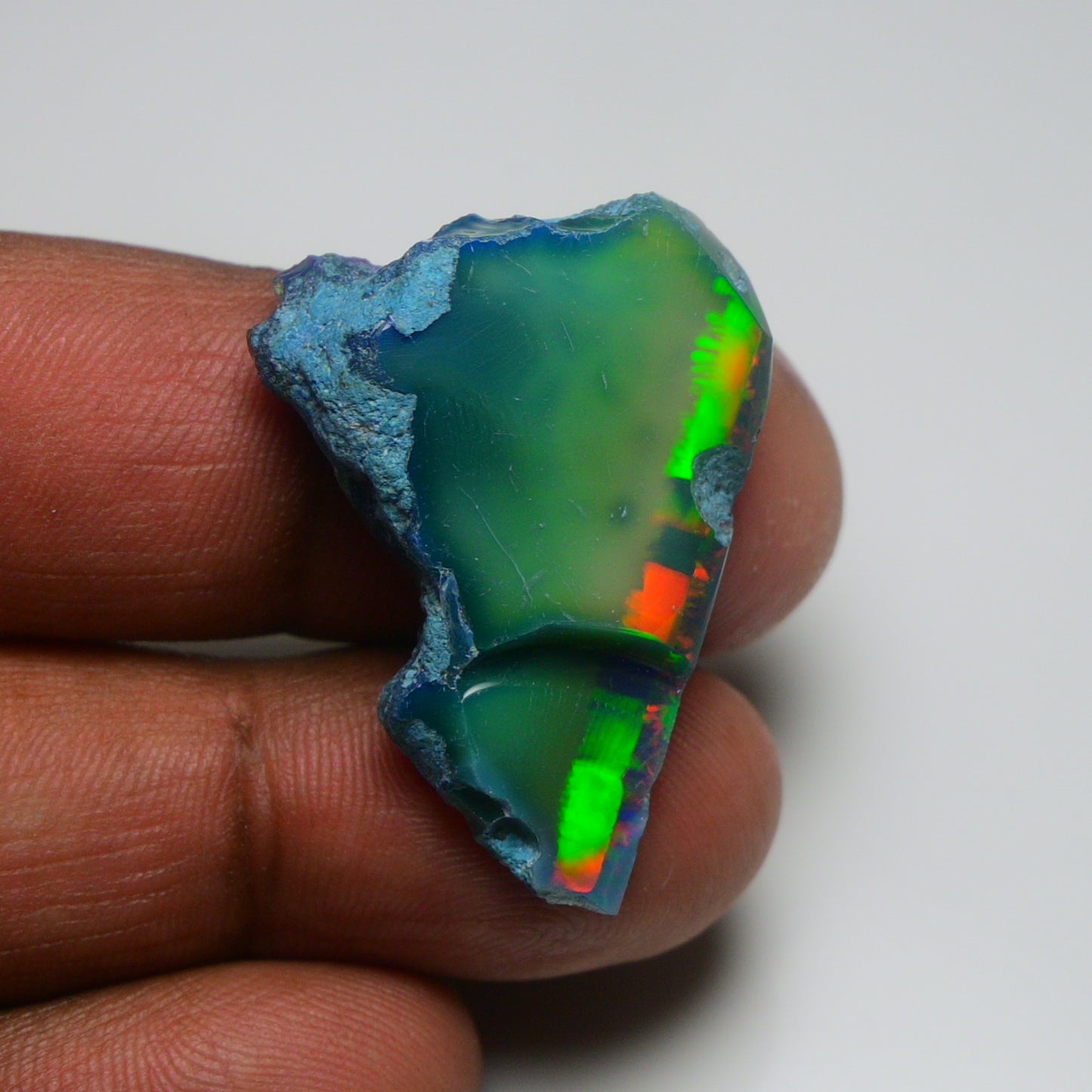 Rare Black Opal 24.65 Carats | Natural Black Ethiopian Opal Rough - Ready for Cutting & Jewelry!