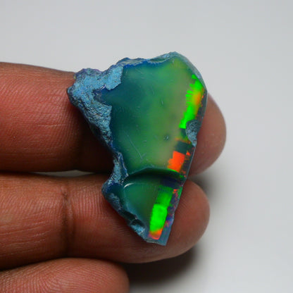 Rare Black Opal 24.65 Carats | Natural Black Ethiopian Opal Rough - Ready for Cutting & Jewelry!