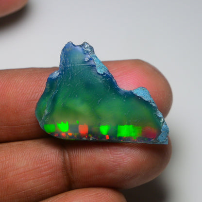Rare Black Opal 24.65 Carats | Natural Black Ethiopian Opal Rough - Ready for Cutting & Jewelry!