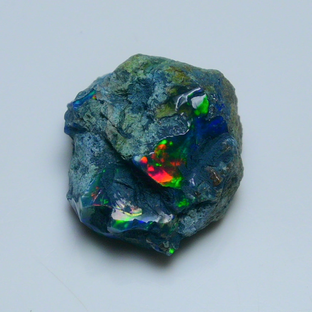 Rare Black Opal 16.45 Carats | Natural Black Ethiopian Opal Rough - Ready for Cutting & Jewelry!