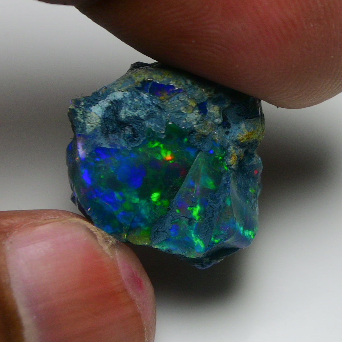 Rare Black Opal 16.45 Carats | Natural Black Ethiopian Opal Rough - Ready for Cutting & Jewelry!