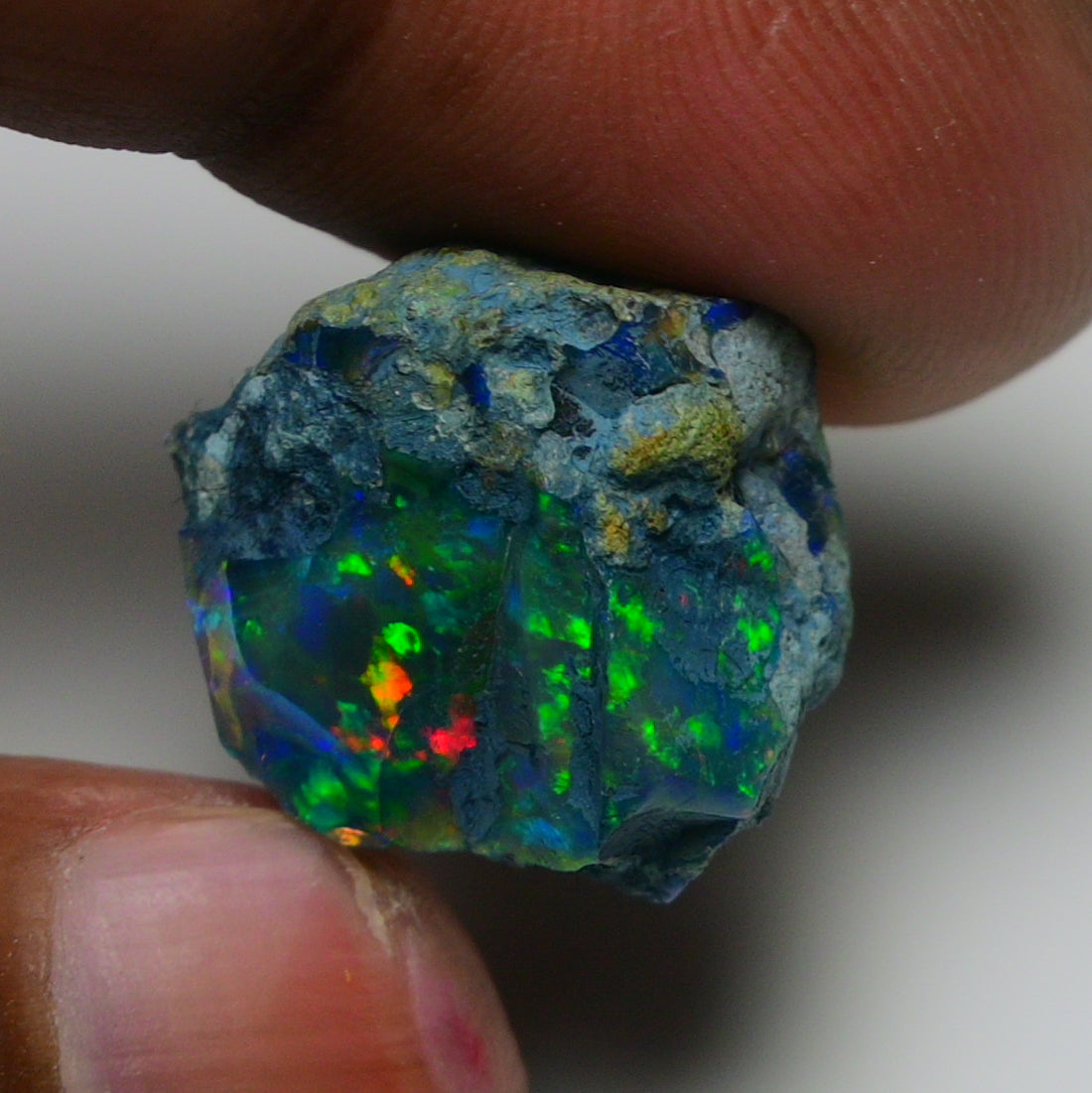 Rare Black Opal 16.45 Carats | Natural Black Ethiopian Opal Rough - Ready for Cutting & Jewelry!