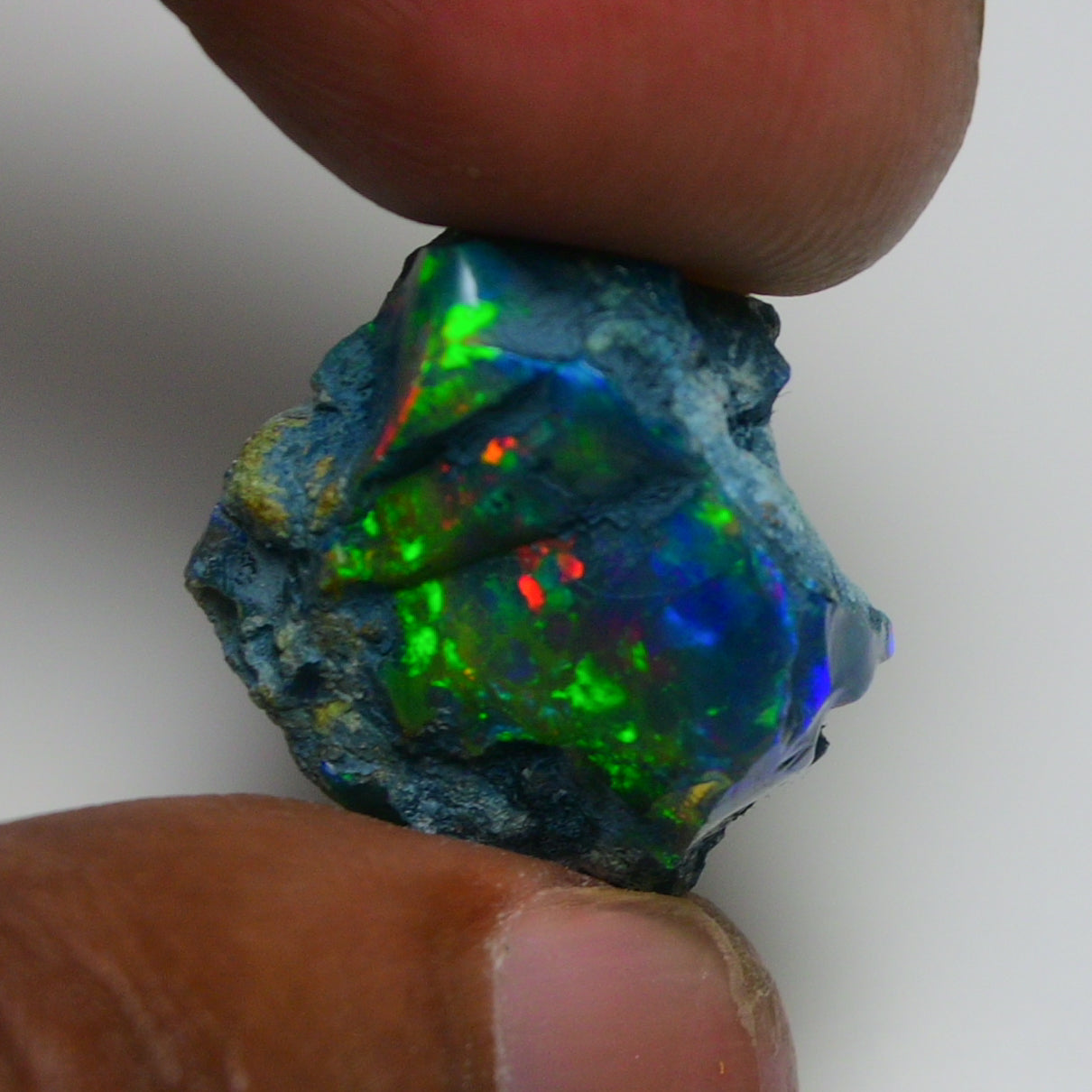 Rare Black Opal 16.45 Carats | Natural Black Ethiopian Opal Rough - Ready for Cutting & Jewelry!