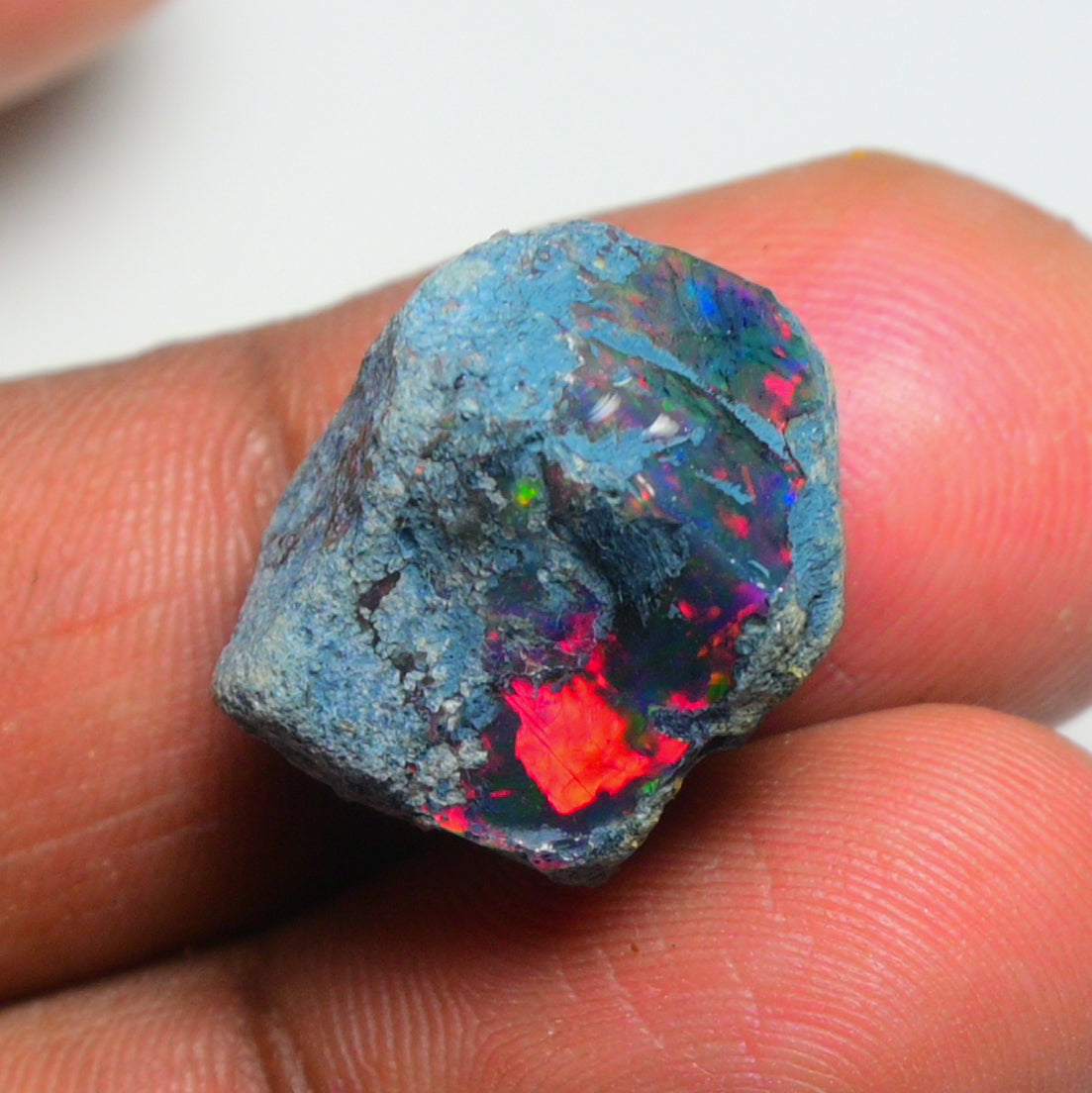 Rare Black Opal 15.00 Carats | Natural Black Ethiopian Opal Rough - Ready for Cutting & Jewelry!