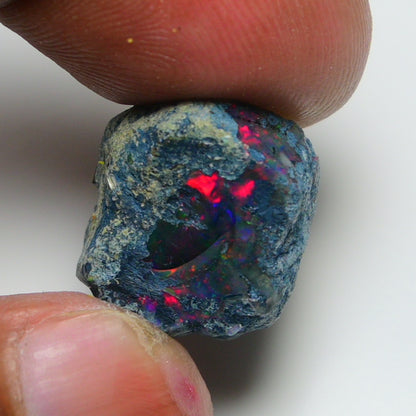 Rare Black Opal 15.00 Carats | Natural Black Ethiopian Opal Rough - Ready for Cutting & Jewelry!