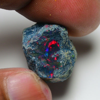 Rare Black Opal 15.00 Carats | Natural Black Ethiopian Opal Rough - Ready for Cutting & Jewelry!