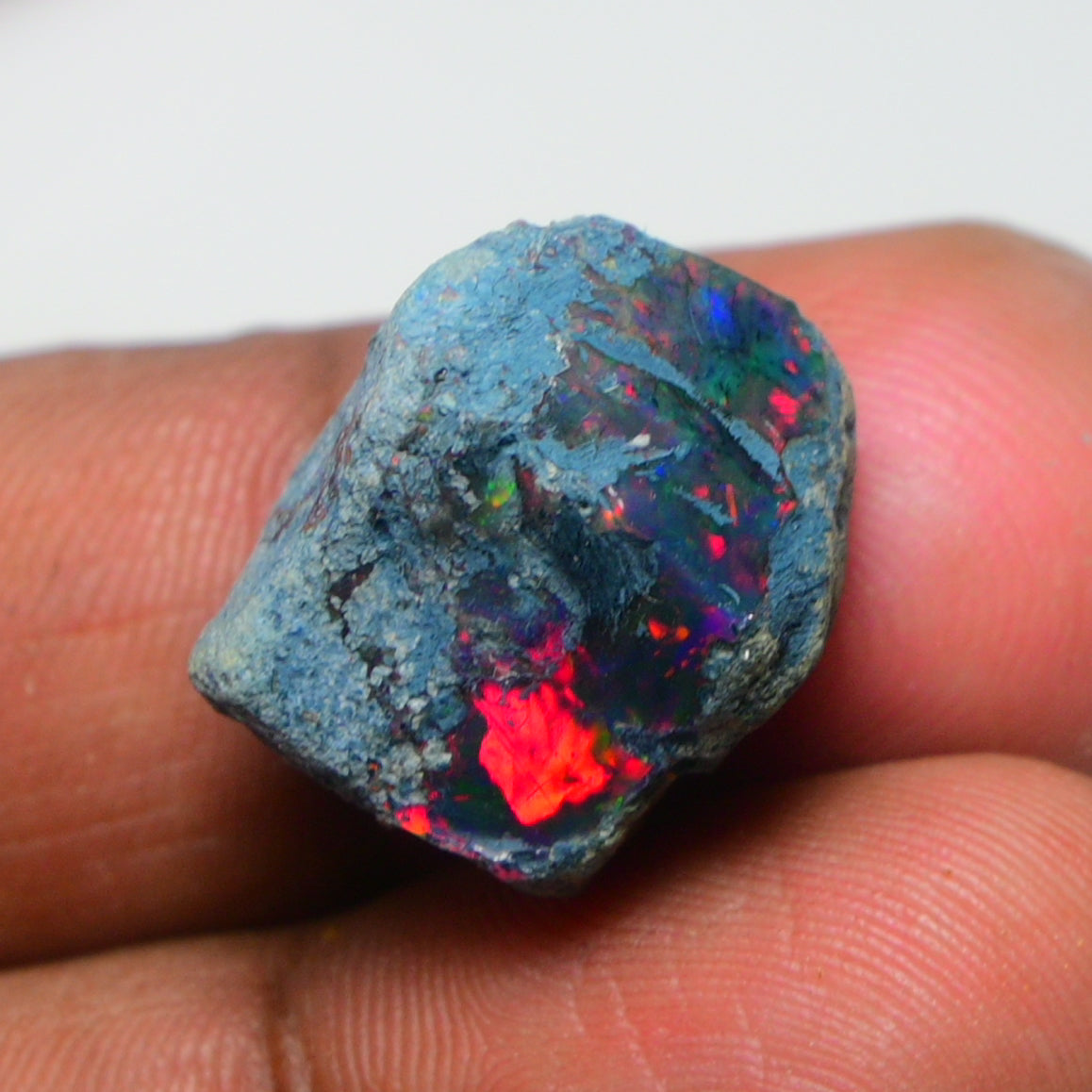 Rare Black Opal 15.00 Carats | Natural Black Ethiopian Opal Rough - Ready for Cutting & Jewelry!