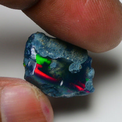 Rare Black Opal 9.10 Carats | Natural Black Ethiopian Opal Rough - Ready for Cutting & Jewelry!