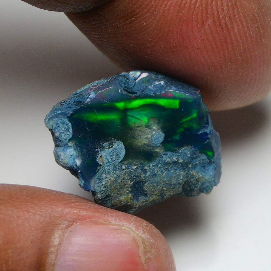 Rare Black Opal 9.10 Carats | Natural Black Ethiopian Opal Rough - Ready for Cutting & Jewelry!