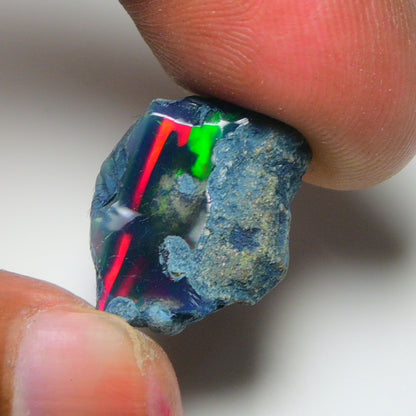 Rare Black Opal 9.10 Carats | Natural Black Ethiopian Opal Rough - Ready for Cutting & Jewelry!