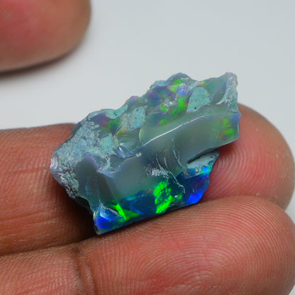 Rare Black Opal 12.90 Carats | Natural Black Ethiopian Opal Rough - Ready for Cutting & Jewelry!