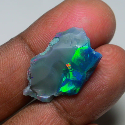 Rare Black Opal 12.90 Carats | Natural Black Ethiopian Opal Rough - Ready for Cutting & Jewelry!