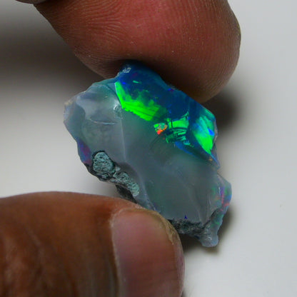 Rare Black Opal 12.90 Carats | Natural Black Ethiopian Opal Rough - Ready for Cutting & Jewelry!